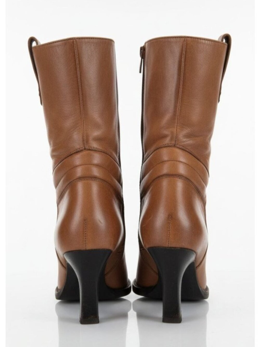 Charlie 1 Horse by Lucchese Women's Cognac Leather Stiletto Western Boots 6.5 B - Picture 4 of 6